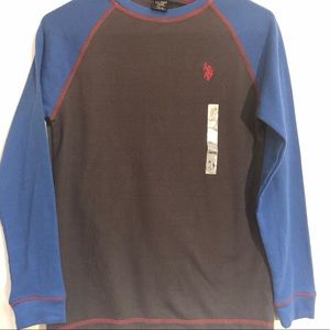 Boys U.S Polos thermal long sleeve